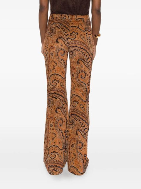 ETRO paisley-pattern corduroy trousers - Brown - zdjęcie produktu nr 2