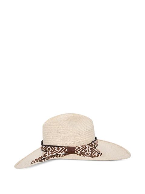 Johanna Ortiz patterned ribbon hat - Neutrals - zdjęcie produktu nr 1
