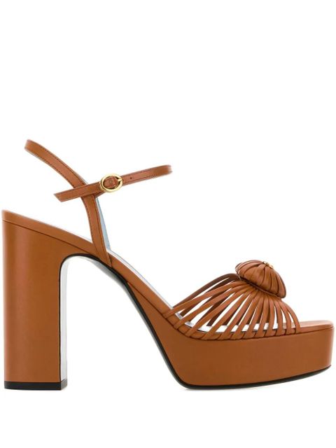 Valentino Garavani 110mm VLogo platform sandals - Brown - zdjęcie produktu nr 1