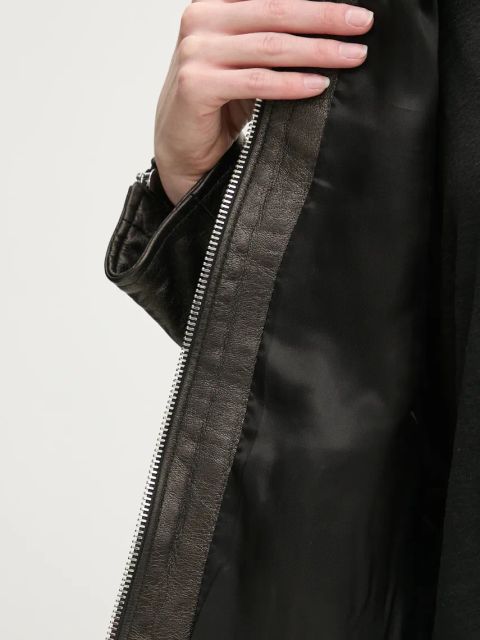 Patrizia Pepe kurtka skórzana kolor czarny przejściowa 8O0160 L143