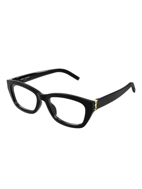 Saint Laurent Eyewear cat-eye logo glasses - Black - zdjęcie produktu nr 2