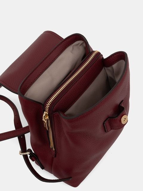 MICHAEL Michael Kors plecak skórzany QUINN damski kolor bordowy mały gładki 30T5GQNB0L