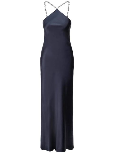 STAUD Cadence satin maxi dress - Blue - zdjęcie produktu nr 1