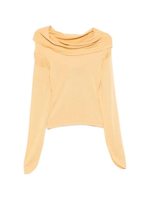 Aya Muse draped rylin top - Neutrals - zdjęcie produktu nr 1