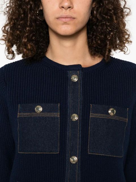 SANDRO button-up cardigan - Blue