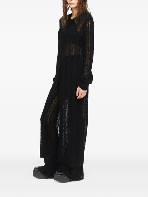 Alanui button-front open-knit cardigan - Black