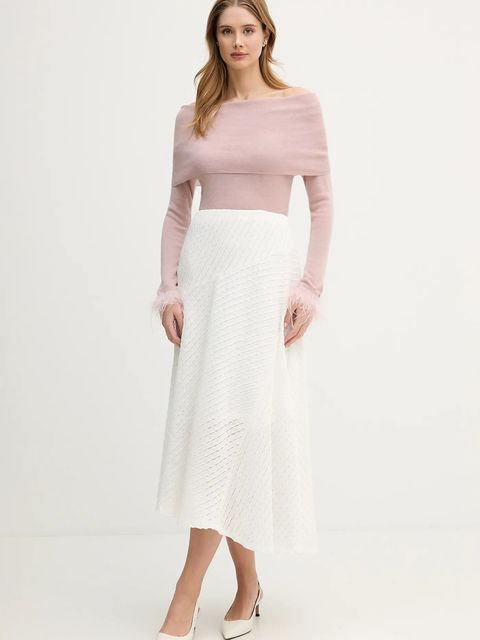 Pedro del Hierro sweter z domieszką wełny damski kolor różowy lekki 3512923