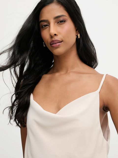 Answear.LAB bluzka damska kolor beżowy gładka