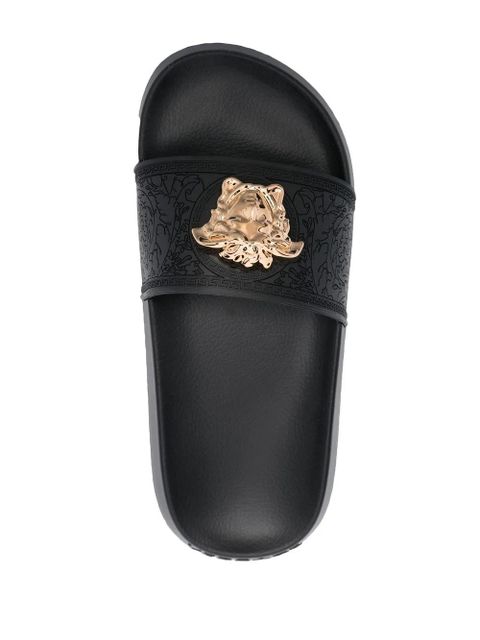 Versace Palazzo Medusa-plaque slides - Black
