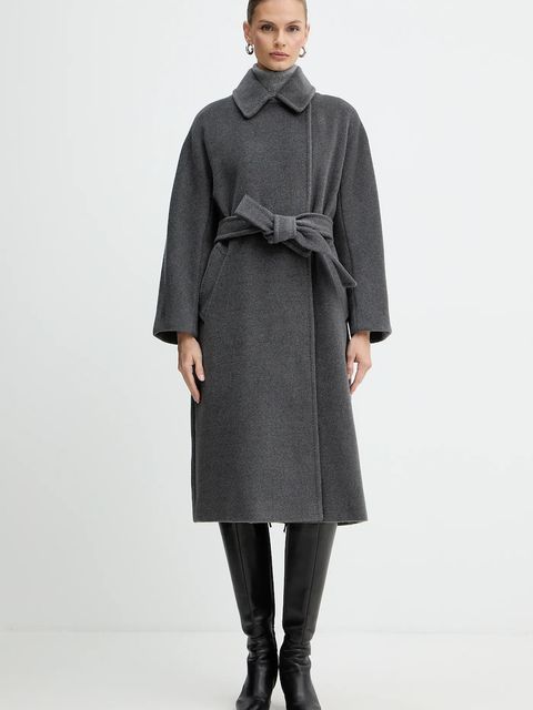 Marella płaszcz wełniany kolor szary 2523016142200 - zdjęcie produktu nr 1