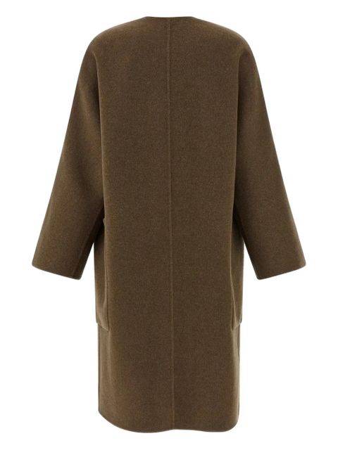 The Row Tiberus crew-neck pocket coat - Brown