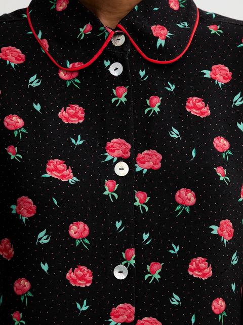 The Sleeper koszula damska kolor czarny relaxed z kołnierzykiem klasycznym PSSR03F021N