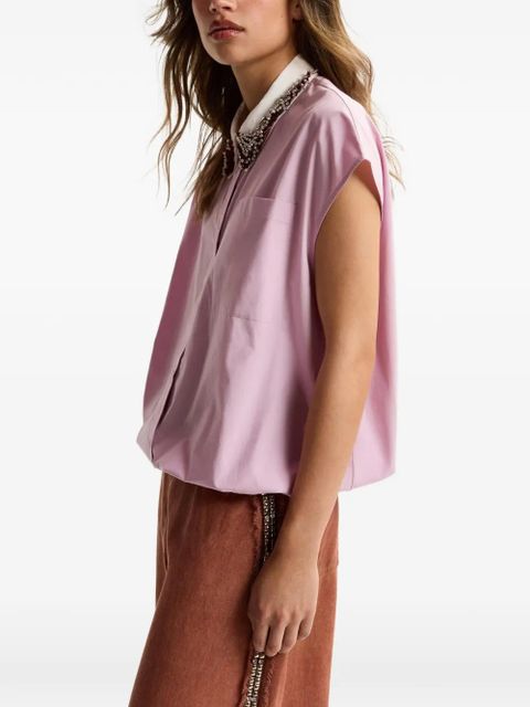 Essentiel Antwerp bead-embellished shirt - Pink