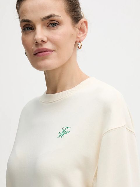 Tommy Hilfiger bluza damska kolor beżowy z aplikacją WW0WW49418