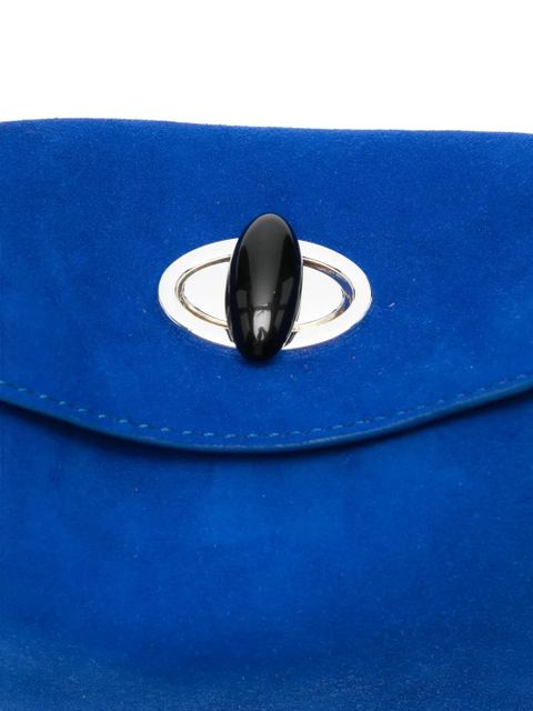 Christopher Esber mini turn-lock suede tote bag - Blue