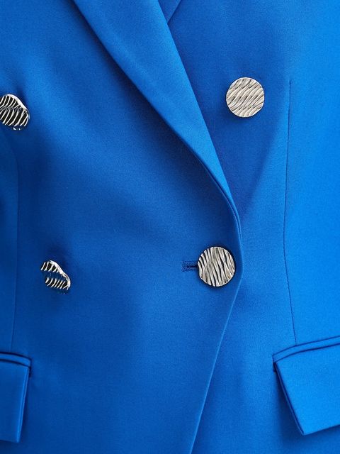 Morgan marynarka kolor niebieski dwurzędowa gładka VPKY.F