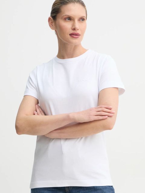 Pinko t-shirt bawełniany damski kolor biały 101752 A2HN - zdjęcie produktu nr 1
