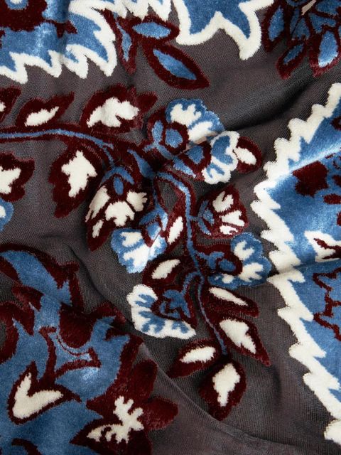 ETRO jacquard velvet dress - Blue