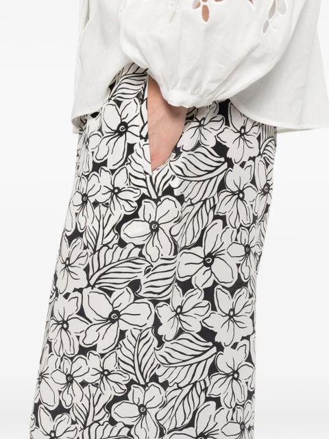 Weekend Max Mara Nirvana floral-pattern trousers - White