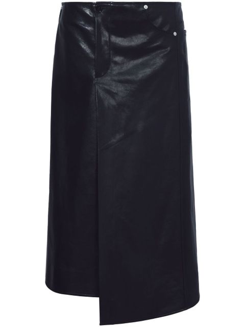 Proenza Schouler asymmetric A-line leather skirt - Black - zdjęcie produktu nr 1