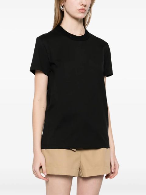 Moncler crochet-accent cotton T-shirt - Black - zdjęcie produktu nr 2