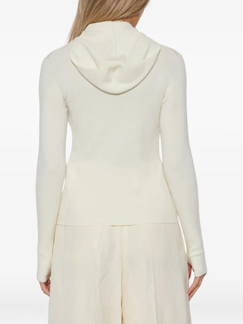 Victoria Beckham zip-up hooded jacket - White