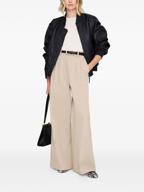 ANINE BING Lou pleated trousers - Neutrals