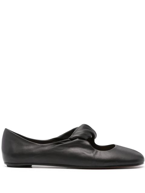 Alexander McQueen twist-detailing ballet flats - Black - zdjęcie produktu nr 1