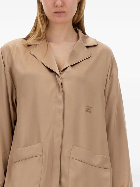 Max Mara logo-embroidered shirt - Neutrals