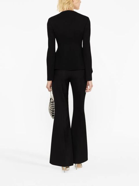 Blumarine draped single-breasted cady blazer - Black