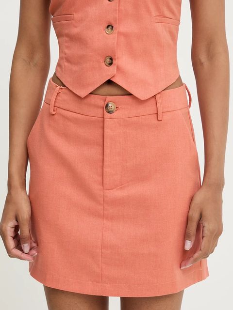 Answear.LAB kamizelka i spódnicospodnie z lnem - zdjęcie produktu nr 2