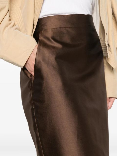 Max Mara Tegoista pocket midi skirt - Brown