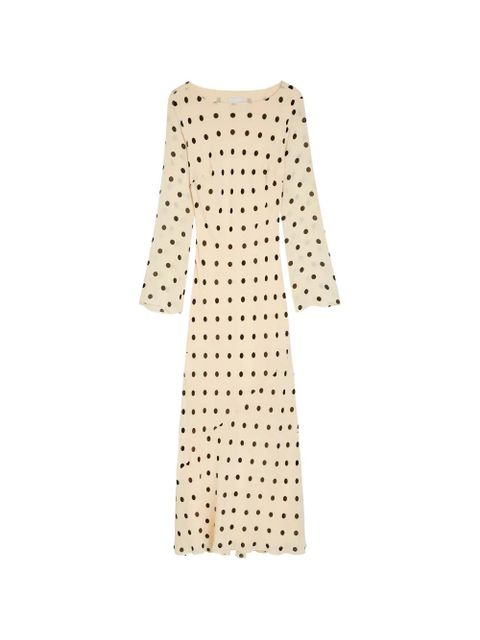 Reformation Esra polka-dot midi dress - Neutrals - zdjęcie produktu nr 1