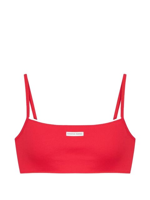 Marine Serre organic cotton bra - Red - zdjęcie produktu nr 1