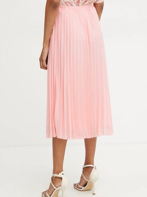 Silvian Heach spódnica GISCA kolor różowy midi rozkloszowana GPP25442LO