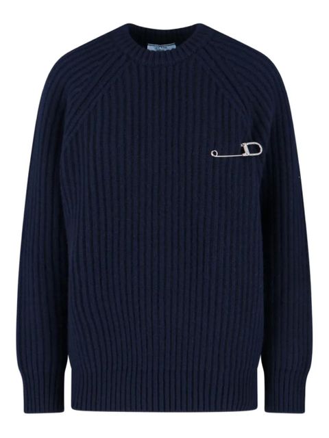 Prada ribbed sweater - Blue - zdjęcie produktu nr 1