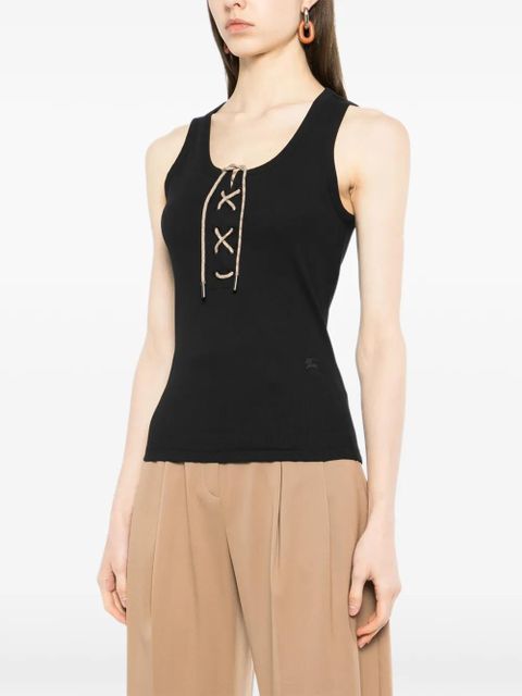 Burberry lace-up tank top - Black