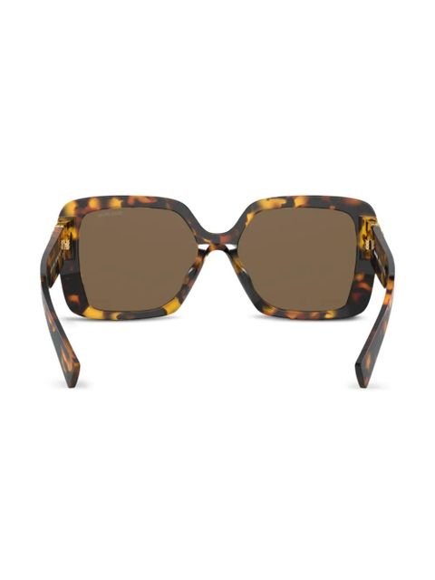 Miu Miu Eyewear tortoiseshell-effect oversize-frame sunglasses - Brown