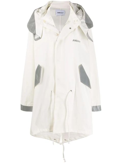 AMBUSH oversized hooded coat - White - zdjęcie produktu nr 1