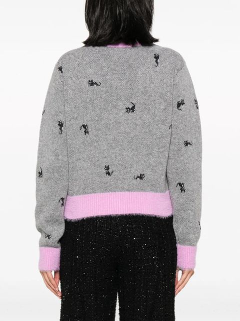 GCDS Kittho wool-blend cardigan - Grey