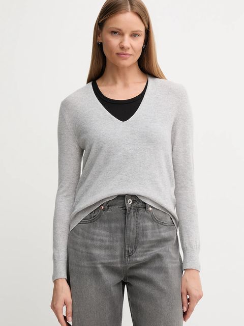 United Colors of Benetton sweter wełniany damski kolor szary lekki 1002D401Y - zdjęcie produktu nr 1