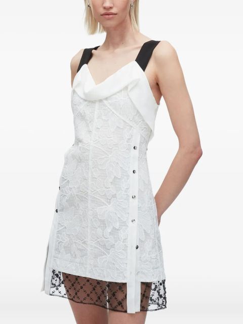 3.1 Phillip Lim lace-insert eyelet mini dress - White - zdjęcie produktu nr 1