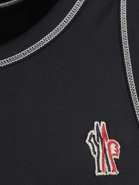 Moncler Grenoble contrast-stitching tank top - Black