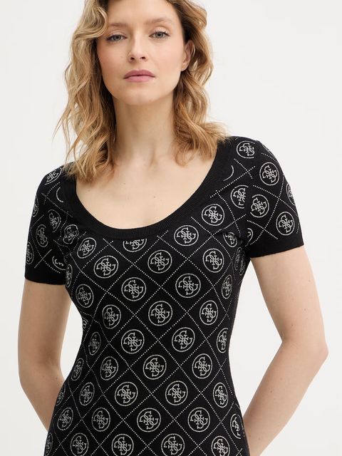 Guess sukienka z domieszką wełny 4G