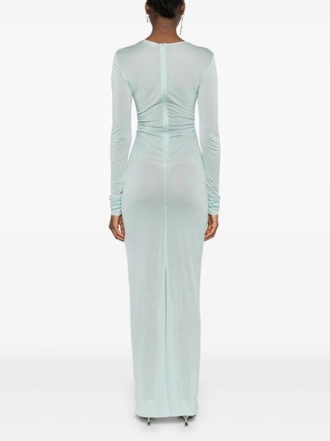 Blumarine sheer maxi dress - Blue