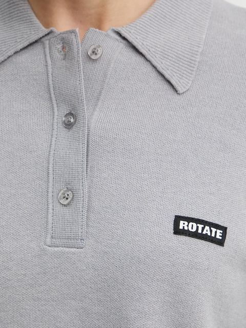 Rotate sweter z dodatkiem wełny damski kolor szary lekki 115137039