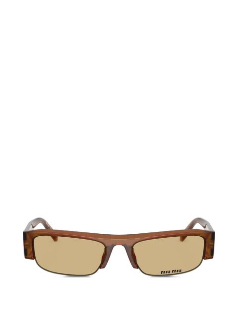 Miu Miu Eyewear Vedette rectangle-frame sunglasses - Brown - zdjęcie produktu nr 1