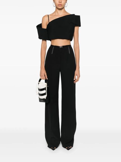 Alexander McQueen deconstructed asymmetric crop top - Black