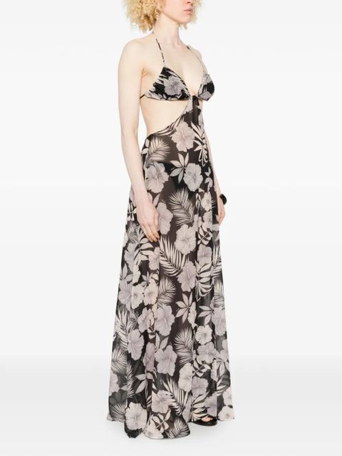 PINKO Kermesse floral-print maxi dress - Black