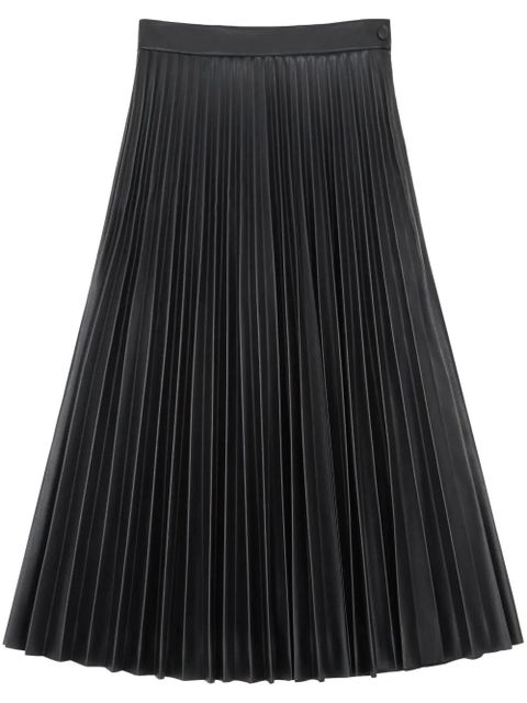 MM6 Maison Margiela pleated midi skirt - Black - zdjęcie produktu nr 1